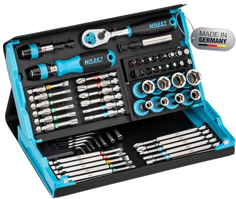 HAZET SmartCase 2200SC-32 Steckschlüssel- und Bit-Satz 59-teilig 1/4 Zoll Schwarz/Blau