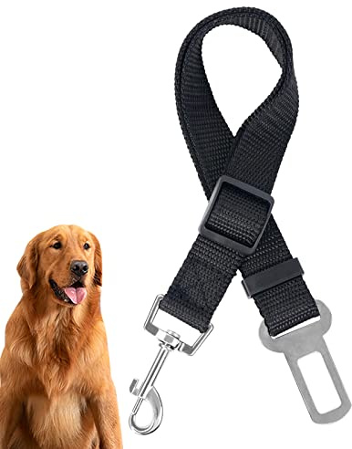Redamancy Universal-Sicherheitsgurt für Hunde, 1 Stück, davon reißfest, verstellbar (schwarz)