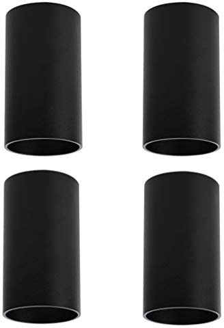 Klighten 4 Stück Aufbauspot Runde Deckenspots Aufputz Deckenleuchte, GU10 Fassung, Matt Schwarz Aufbauleuchte Aufbaustrahler aus Aluminium Deckenstrahler, 56x100mm, Ohne Leuchtmitte