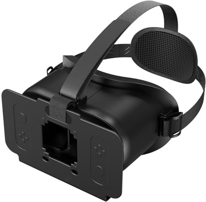 Aktualisiertes VR-Headset für Nintendo Switch 2 (2025 Neu), Virtual Reality-Brille mit verstellbaren HD-Objektiven und bequemem Kopfgurt, 3D-Brille für Switch 2 Zubehör(Schwarz)