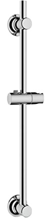 WENKO Duschstange 70 cm aus Edelstahl rostfrei, Brausestange EDS mit verstellbarem Handbrausehalter, Befestigen ohne Bohren oder Schrauben, Chrom