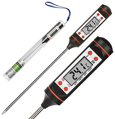 Green Blue GB178 Digitales Stiftthermometer Thermometer Fühler für Lebensmittel Lebensmittelthermometer von -50 °C bis ca. +300 °C LCD DIsplay