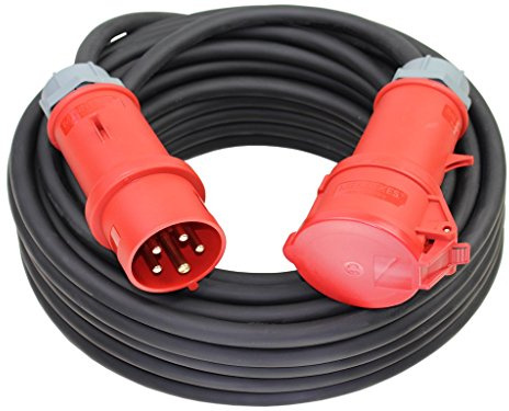 CEE Starkstromkabel 400V 16A 5x1,5mm² H07RN-F mit MENNEKES Stecker und Kupplung -5m-