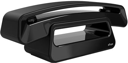 ALCATEL ePure Iconic - Schnurloses Festnetztelefon DECT - Vintage-Design - Großes, hochauflösendes Grafikdisplay - Freisprechfunktion - Anrufblockierungsfunktion - Schwarz