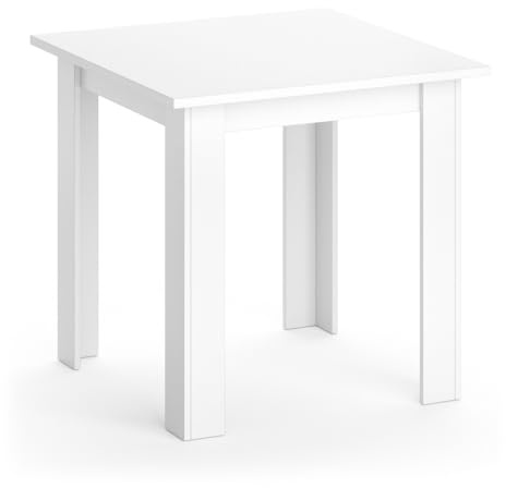 Vicco Esstisch Karlos, Weiß, 80 x 80 cm | geeignet für 2–4 Personen zur Nutzung im Essbereich