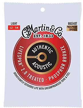 Martin Authentic Acoustic Gitarrensaiten – Lifespan 2.0, behandelt