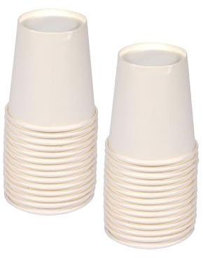 Homéa, Set mit 100 Pappbechern, 20 cl, Weiß