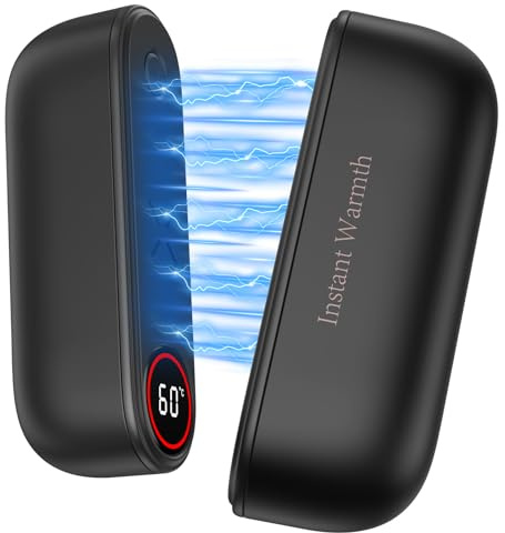YOOKESEN Handwärmer Elektrisch 2-in-1 Magnetisch,8000 mAh Langlebiger Akku, 3 Stufen Bis zu 60 °C, Wärme Sofort, Duales USB-C,Geschenk für Outdoor Golf Skifahren Raynauds [Schwarz]