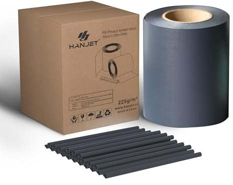 Hanjet PE Privacy Screen Stripe Sicher 35mx19cm Incl 25 Clips ungiftig geruchlos und umweltfreundlich (Not PVC)