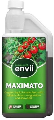 Envii Maximato, Bio Flüssig Tomatendünger, Flüssigdünger für Obst und Gemüse, 1 Liter Ergibt 250 Liter
