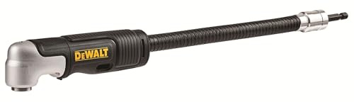 Dewalt Extreme Impact 3-teiliger 1/4“ Winkelbohrvorsatz DT20502 (Set mit Basiskopf, Handgriff, flexibler Verlängerung für Schlagschrauber, magnetischer Bithalter, mit Innensechskant-Aufnahme)