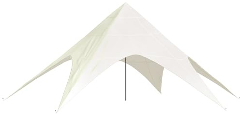 CLP Sternzelt 12 Meter Durchmesser | XXL-Party-Zelt Mit Wasserdichter PU-Beschichtung, Farbe:Creme