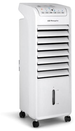 Orbegozo Air 46 Luftkühler 3-in-1, 3 Stufen, Zeitschalter, Kühlakkus, Tank von 6 l, Fernbedienung, leise, 55 W, Kunststoff / Metall
