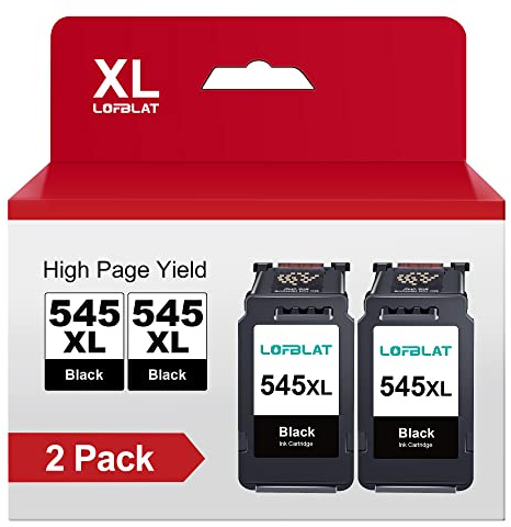 PG-545XL CL-546XL Multipack Ersatz für Canon druckerpatronen 545 546 545xl | Kompatibel mit canon tr4551 druckerpatronen canon MX495 Pixma TR4550 TS3350 MG2550s TS3150 MG3050 MG2950 (2er-Pack Schwarz)