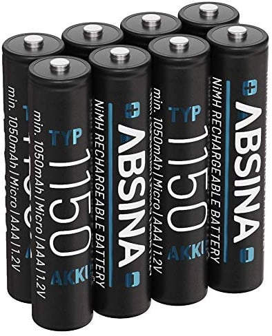 ABSINA AAA Akku für Telefon Gigaset 1150 NiMH 8er Pack - Akku AAA für Telefon mit 1,2V & min. 1050 mAh - Geeignet für Gigaset CL660HX, A400 A415, C300 C430, C475 C530 UVM.