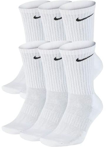 NIKE 6 Paar Socken Herren Damen Weiß Tennissocken Sparset SX7664