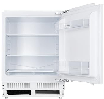 Amica Unterbau Vollraum-Kühlschrank 135 L 82 x 59,8 x 60 cm UVKSS 351 901 | 820 mm Nische, Ohne Gefrierfach, Festtür-Technik, Inverter Kompressor, Elektronische Steuerung, Tür-Offen-Alarm, 2 Türablagen