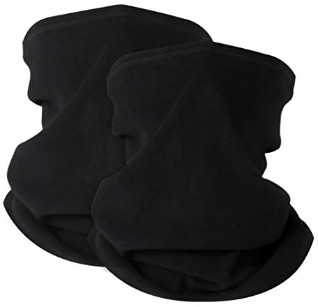 HEGCOIIE 2 Stück Damen Herren Winter Loop Schal Weichem Fleece Halswärmer Halstuch Winddicht Ski Maske Schlauchschal Warmer für Fahrrad Motorrad Skifahren
