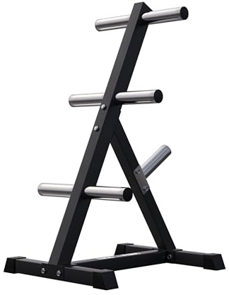 GORILLA SPORTS® Hantelscheibenständer mit 7 Scheibenaufnahmen 50/51 mm Schwarz - bis 350 kg belastbar