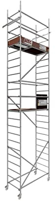 ALTEC Rollfix 2.0 700 | 7m Arbeitshöhe | 4 bremsb. Lenkrollen (Ø125mm) | Made in Germany | TÜV | Last 200kg/m² | DIN EN 1004-1 | Alu Rollgerüst Baugerüst Fahrgerüst Treppengerüst