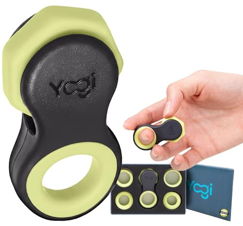 LIGHTBULB IDEAS Yogi Zappelspielzeug, Fidget Spinner für Erwachsene, Artikel zur Angstlinderung, perfekt für ADHD, ADD und Autismus, für Kinder und Erwachsene mit fünf Ringgrößen