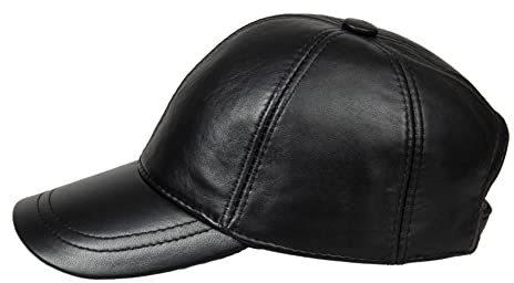 HATSQUARE - Baseballkappe aus echtem Leder, verstellbar, weiche Haptik, Dad-Style, klassisch und stilvoll, für Damen und Herren, Unisex