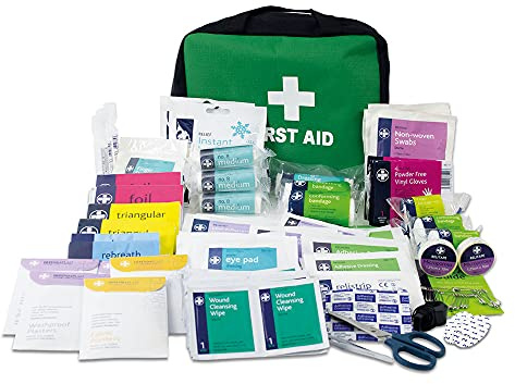Lewis-Plast Reliance Medical Erste-Hilfe-Set Tasche – 309-teiliges Überlebensset – Sicherheits-Essentials für Reisen, Auto, Zuhause, Camping, Arbeit, Wandern, Urlaub – Packzubehör – extra groß