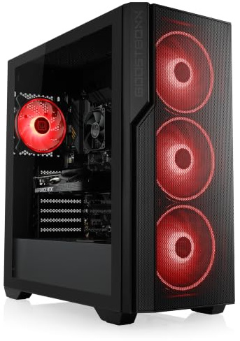 Gaming PC - AMD 5500, RTX 3050, 16 GB RAM, 1 TB SSD, WLAN, Windows 11 | Ryzen 5 6x 3.6 GHz, 6 GB VRAM, M.2 NVMe, DDR4, Wifi, Win11 Home, günstiger Computer für Zocker, Rechner zum Spielen (A12110)