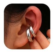 Dochais Ear Cuff für Damen CZ Fake Helix Knorpel Ohrringe Fake Piercing Ohrmanschette 14K Gold Clip Ohrklemme silber Gold Funkelnde Runde Huggie Ohrringe