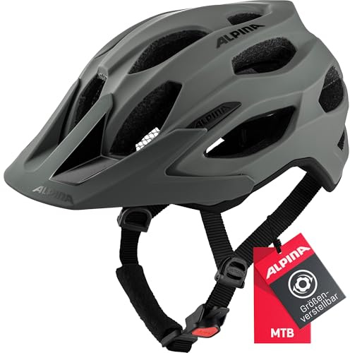 ALPINA Carapax 2.0 - Leichter, Stabiler & Komfortabler Fahrradhelm, mit Fliegennetz & Antibakteriellen Polstern, Für Erwachsene, Coffee-Grey matt, 52-57 cm