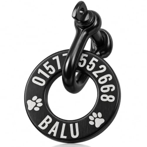 TMT Premium Hundemarke mit Gravur – Hundeanhänger mit Twist-to-Open-Mechanismus | Hundemarke personalisiert mit Telefonnummer | Dog Tag für Halsbänder – Robust, langlebig & individuell