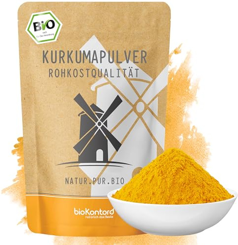 BIO Kurkuma Pulver 1000 g – Kurkumapulver gemahlen fein – Bio Kurkuma – 100% naturrein – Rohkostqualität – Kurkuma Gewürz – Curcuma Pulver aus Indien – Curcumin natürlich enthalten – bioKontor