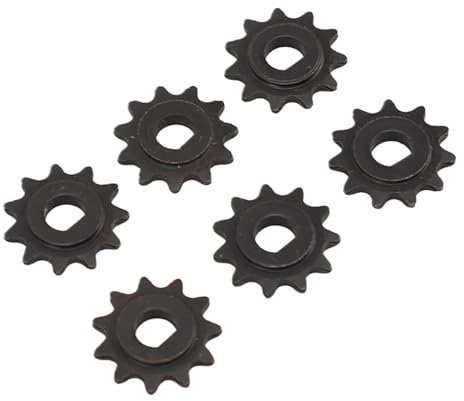 11T Kettenrad, 6 Stück 25H 11 Zähne Motorritzel 8 Mm Stahl Elektroroller Motor Motorritzel Kettenrad mit D-förmigem Befestigungsloch für MY1020 Hochgeschwindigkeitsmotor