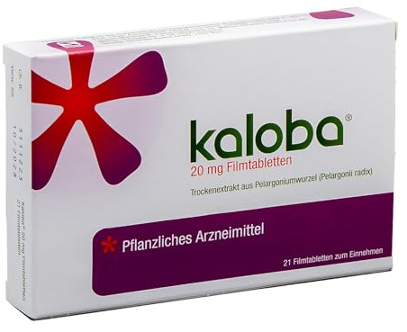 Kaloba Filmtabletten – Pflanzliches Arzneimittel bei Erkältung & Bronchitis, bei viralen Infekten, Bakterien & festsitzendem Schleim, für Erwachsene und Kinder ab 6 Jahren, 21 St