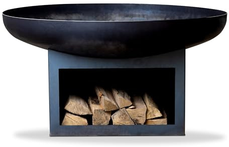 SOUK ONE Feuerschalen Palma 60 cm, Feuerschale Feuerstelle für den Garten, Funkenschutz, Terrasse und Balkon, Feuertonne und Feuerkorb (Ø 60cm Palma)