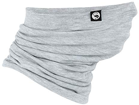 STARK SOUL Multifunktionstuch – Neckwarmer „Solid Cotton“ Hellgrau