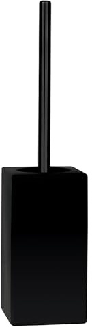 Spirella WC Bürste Toilettenbürste Klobürste Quadro Steingut 11,5 x 45 cm - matt schwarz