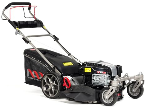 NAX POWER PRODUCTS Briggs & Stratton 5000S Motor 875Exi Serie 190 cm3 ReadyStart Schnittbreite 56 cm Korb 75 l Vorderräder Benzintraktionsrasenmäher