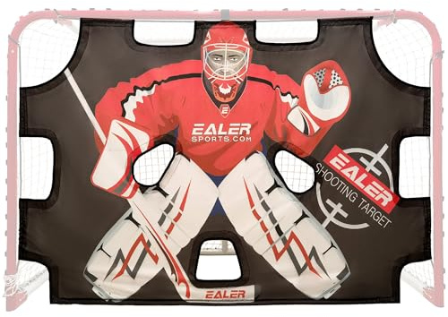EALER HTST50 NHL Hockey-Torwart Schießziel, Hockey-Torziel, Übungsziel, mit 11 Ziellöchern, reißfester, strapazierfähiger Stoff
