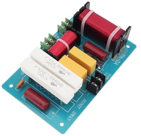 Laroal 2-Wege-Frequenzweiche für Lautsprecher, 450 W, 4 – 8 Ohm, 2-Wege-Hoch-Tief-Frequenzweiche für Lautsprecher, HiFi-Lautsprecher-Frequenzweiche