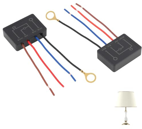 2 Stück Touch Dimmer Modul für Tischlampen – 4-Wege-Touch-Sensor Dimmer für eine einfache Lichtsteuerung, Ideal für Nachttischlampen, 220V, Hochwertiges ABS-Material， Dimmen Lichtschalter Elektrische