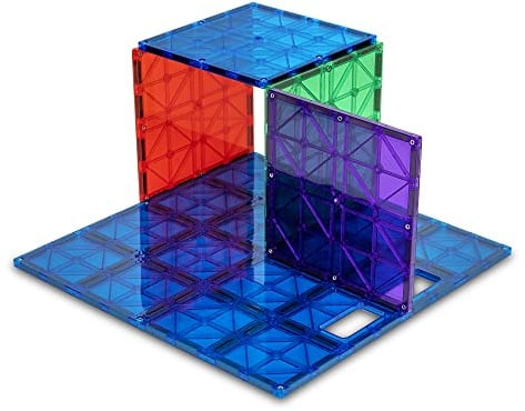 Playmags: Super-Durable Gebäude Stabilizer Set - Kompatibel mit führenden Magnetic Fliesen Marken - Dauerhafte Gebäude Set 1 enthält - 12 x12 & 4-6 x6 (Farben können variieren)