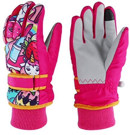 EVBEA Skihandschuhe Herren Kinder Damen Snowboard Handschuhe Wasserdicht Winter Extrem Warm Atmungsaktiv Futter Leicht Thermohandschuhe