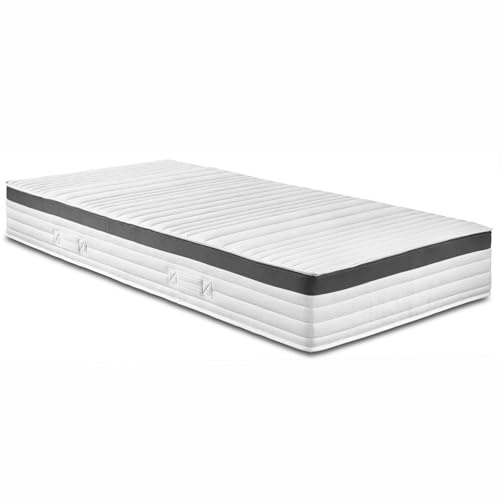 Bodyprotect Taschenfederkernmatratze Elite Line 90x200 cm, 1000 Federkern orthopädische Matratze Härtegrad H4 extra fest, Öko-Tex, ergonomische 7 Zonen Federkernmatratze, Höhe 25, Made in EU
