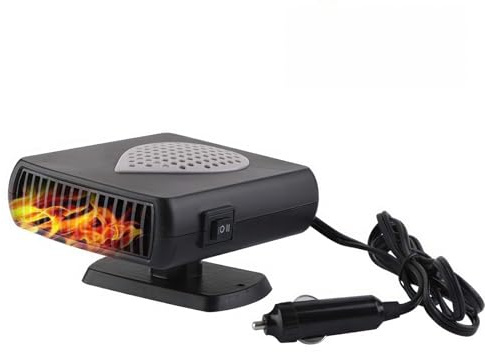 12V 150W Auto Heizlüfter Defroster, Riloer 2 in 1 Zigarettenanzünder Heizung Kühlgebläse, Schnelles Heizgebläse Defroster Defogger, Tragbares Anti-Fog Mini-Autoheizung Enteiser Elektrisch