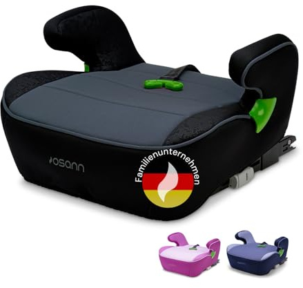 Osann Junior Isofix Gurtfix –Sicher & bequem wie nie: Sitzerhöhung Auto Kinder (126-150 cm) mit innovativer Gurtfix-Technologie, ergonomischer Sitzfläche, Kindersitzerhöhung ab 6 Jahre - Pixel Black