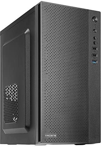 Tacens Anima AC5, Kompaktes Micro ATX PC Gehäuse, Front Mesh Kühlung, USB 3.0, Schwarz