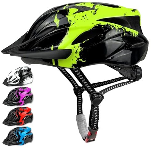 LeapBeast Fahrradhelm Kinder, Verstellbarer Kinderhelm für Jungen und Mädchen im Alter von 3-13 Jahren, Mehrere Belüftungen Helm, Multisport-Kinderhelm mit Visier, Schutzhelm