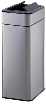 SVITA SE40L Sensormülleimer Abfalleimer Kücheneimer Automatik Mülleimer rechteckig mit Bewegungssensor Edelstahl 40l freistehend automatisch Silber