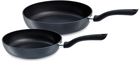 Fissler, Cenit Pfannenset 2-teilig (Ø 24 + 28 cm), beschichtete Aluminiumpfannen, 3-Schicht-Antihaftbeschichtung, nicht für Induktion